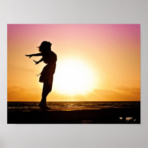 Affiche Le Bonheur Des Femmes Au Coucher Du Soleil De La P