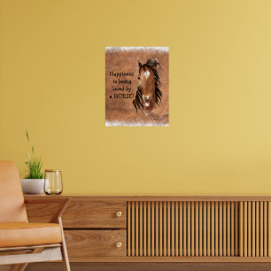 Affiche Le bonheur est aimé par un CHEVAL