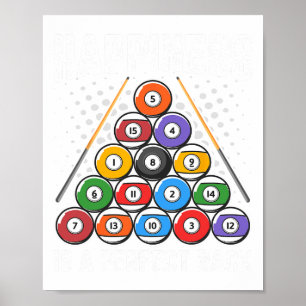 Affiche Le Bonheur Est Un Rack Parfait - Snooker Billiards