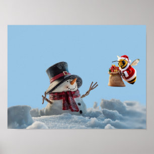 Affiche Le Bonhomme de neige et l'Abeille