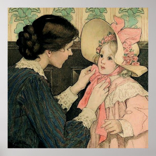 Affiche Le Bonnet Rose par Jessie Willcox Smith