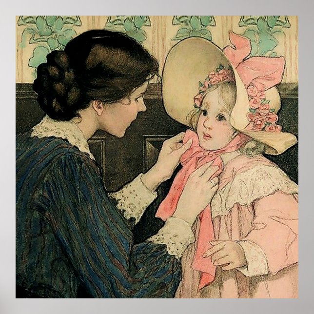 Affiche Le Bonnet Rose par Jessie Willcox Smith (Devant)