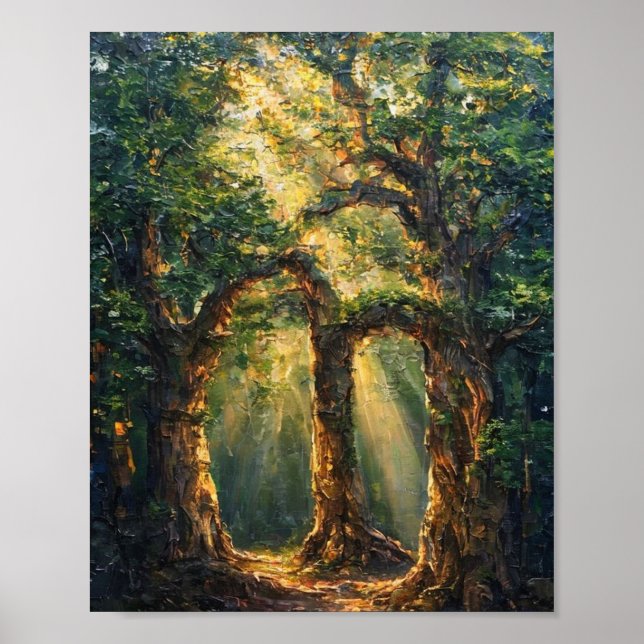 Affiche Le Bosquet Sentient : Une Apparition Dorée Se Mani (Devant)