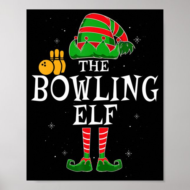 Affiche Le Bowling Elf Group fait la jonction de Noël fami (Devant)