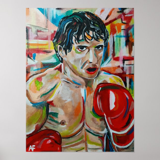 Affiche Le Boxer Peinture d'Alfred Fox (Devant)