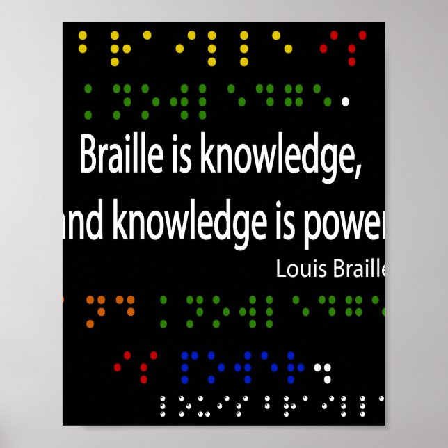 Affiche Le braille est une connaissance (Devant)