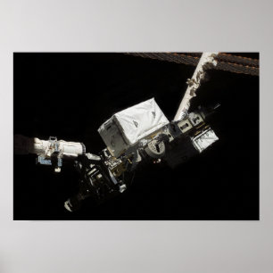 Affiche Le bras robotique de système de télémanipulateu