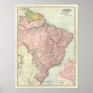 Affiche Le Brésil, Guyane