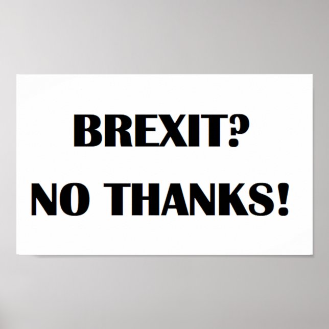 Affiche Le Brexit ? -Non merci ! (Devant)