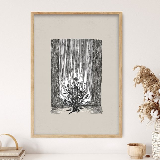 Affiche Le Buisson Ardent, Moïse, Œuvre d'Art, Exode 3_2-5 (Créateur téléchargé)