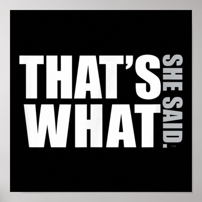 Affiche Le Bureau Que Ce Qu'Elle A Dit DunderMifflinzz (Devant)