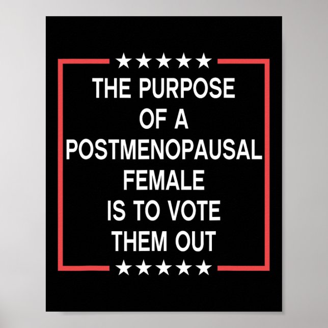 Affiche Le But D'Une Femme Postménopausée Est De Voter (Devant)