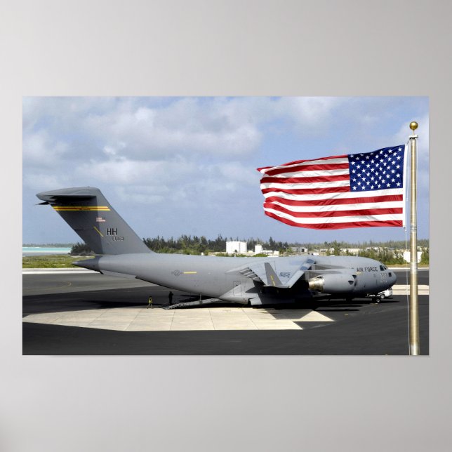 Affiche Le C-17 Globemaster III se trouve sur le vol (Devant)
