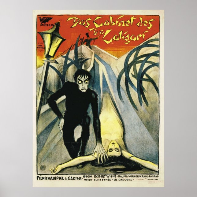 Affiche Le Cabinet du film Dr Caligari (Devant)