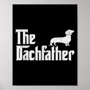 Affiche Le cadeau drôle de chien de saucisse pour homme pè