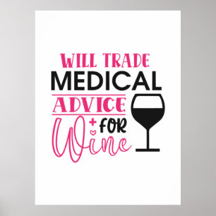 Affiche Le Cadeau Infirmière Échangera Des Conseils Médica