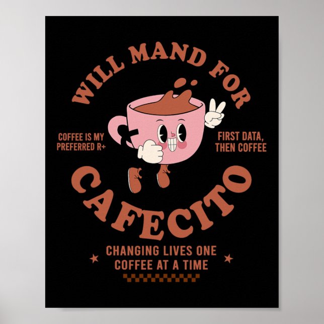 Affiche Le Café Analyste De Comportement Appliqué Met Pour (Devant)