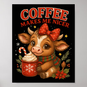 Affiche Le Café Drôle Me Rend Plus Sympa Vacances De Noël