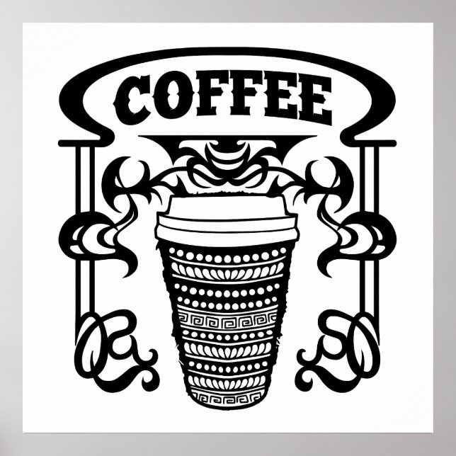 Affiche Le café est la boisson préférée de tout le monde (Devant)