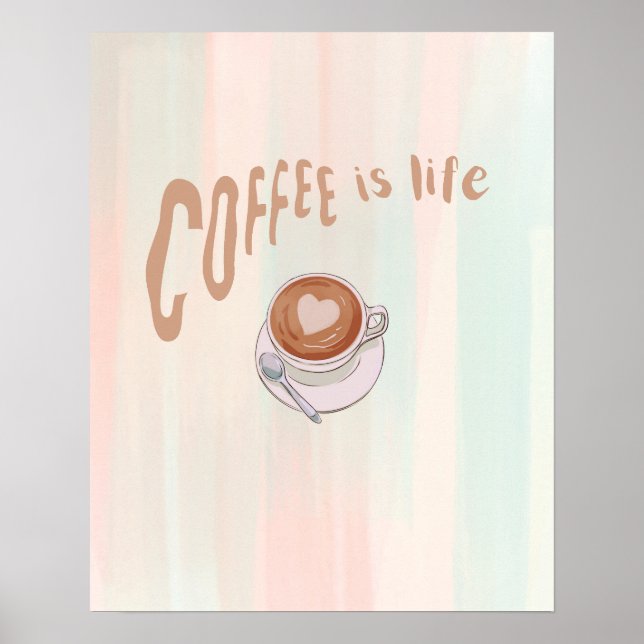 Affiche Le café est la vie (Devant)