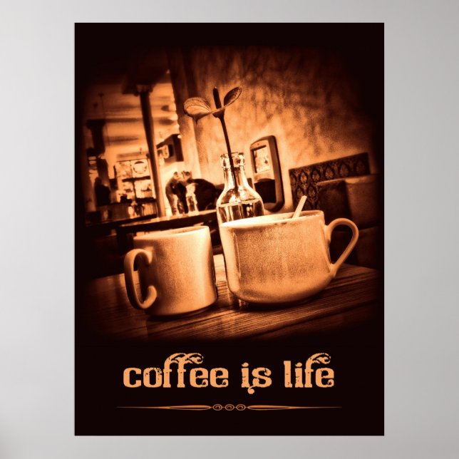 Affiche Le café est la vie (Devant)