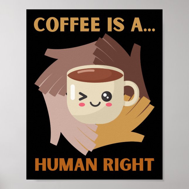 AFFICHE LE CAFÉ EST UN DROIT HUMAIN (Devant)