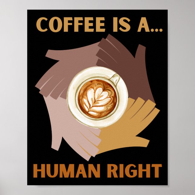 AFFICHE LE CAFÉ EST UN... DROIT HUMAIN (Devant)