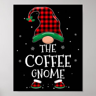 Affiche Le Café Gnome Xmas Famille Correspondant Plaid Chr