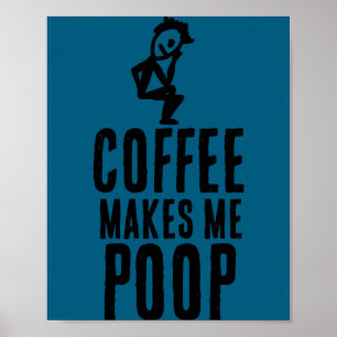 Affiche Le café me rend Op