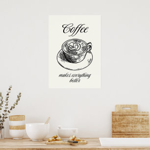 Affiche Le café rend tout mieux