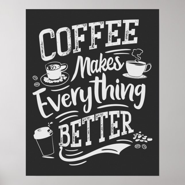 Affiche Le café rend tout mieux - Barista (Devant)