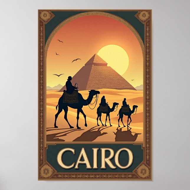 Affiche Le Caire - Art Voyage Rétro (Devant)