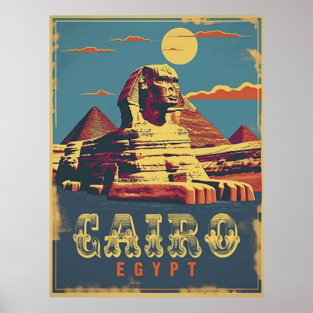 Affiche Le Caire : Sphinx Vintage (Devant)