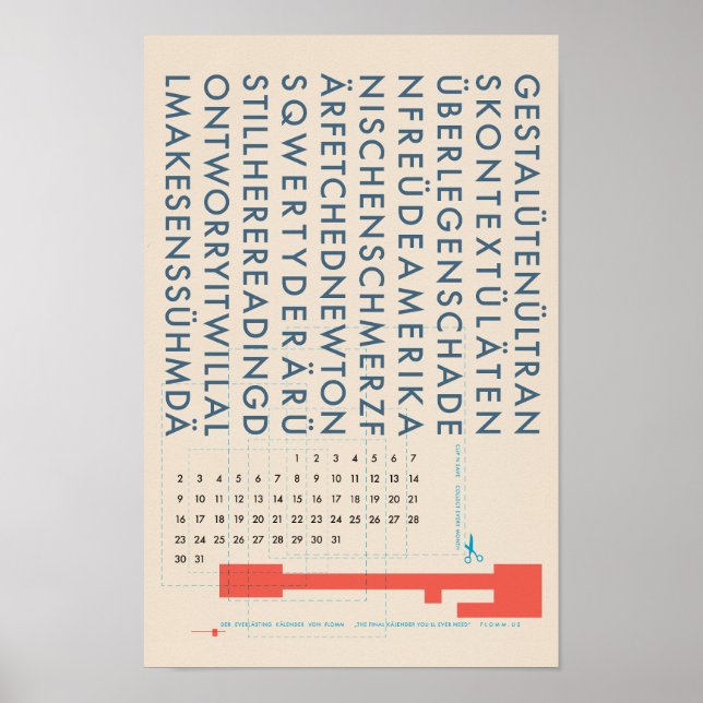 Affiche le CALENDRIER PERPÉTUEL de FLOMM (Devant)