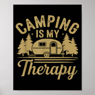 Affiche Le camping est ma thérapie