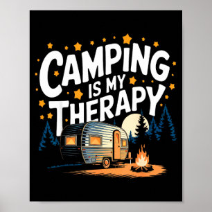 Affiche Le camping est ma thérapie