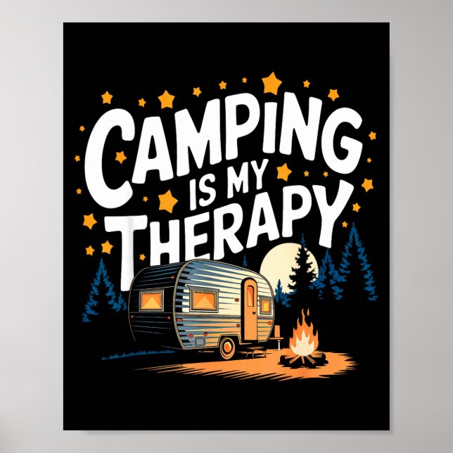 Affiche Le camping est ma thérapie  (Devant)