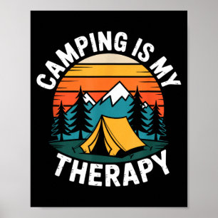 Affiche Le camping est un camp de thérapie pour campeur d'