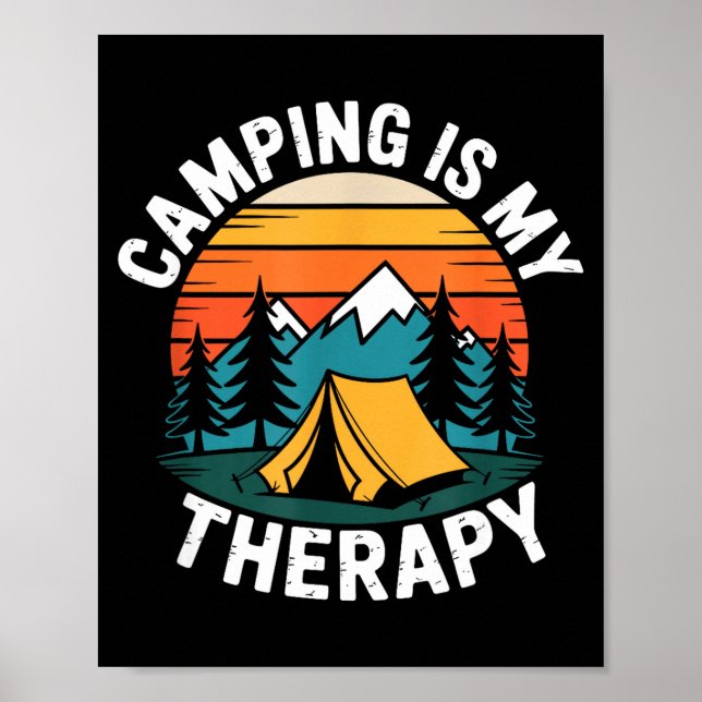Affiche Le camping est un camp de thérapie pour campeur d' (Devant)