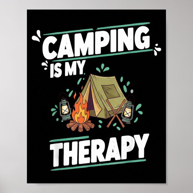 Affiche Le camping est une thérapie pour les grands espace (Devant)