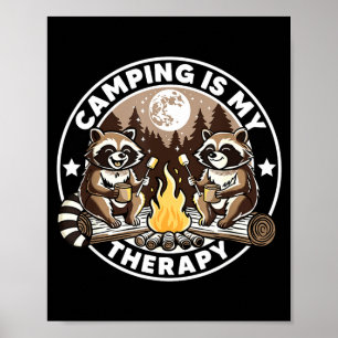 Affiche Le camping est une thérapie randonnée amateur de c