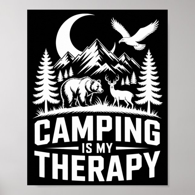 Affiche Le camping ours hommes est ma performance de théra (Devant)
