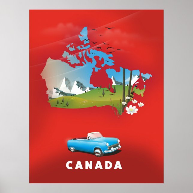 Affiche Le Canada a illustré les imprimés de voyage. (Devant)
