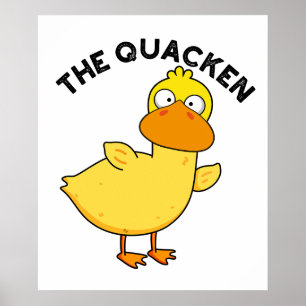 Affiche Le Canard Drôle Pun Quacken 