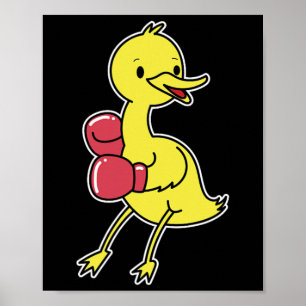 Affiche Le Canard Fait La Boxe