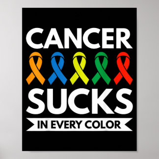 Affiche Le cancer craint dans toutes les couleurs