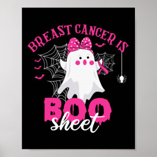 Affiche Le cancer du sein est une feuille de seins Cancer