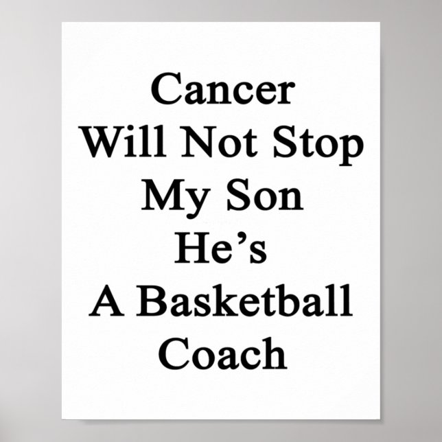 Affiche Le cancer n'arrêtera pas mon fils C'est un coac de (Devant)