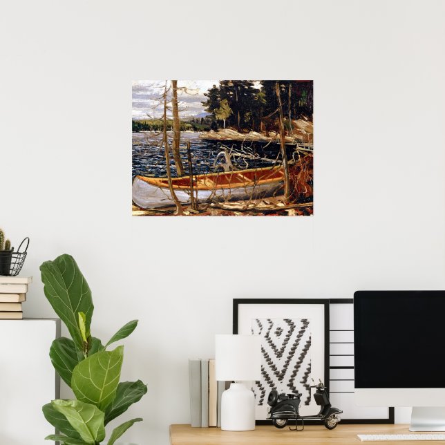 Affiche Le canot, art de Tom Thomson, (Bureau à domicile)
