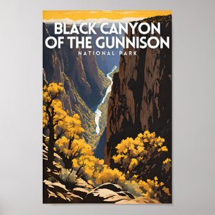 Affiche Le canyon noir du parc national Gunnison